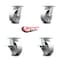 Service Caster 5 Inch Kingpinless Semi Steel Wheel Swivel Caster Set with 2 Brakes SCC SCC-KP30S520-SSR-2-SLB-2 - alternate 2